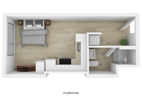 MERX Slabtown Apartments in Portland, Oregon Studio Floor Plan